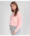 Love2Wait - Cropped Strickpulli - peach