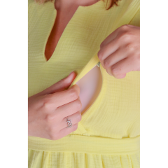 Balloon - Musselin Stillkleid - yellow