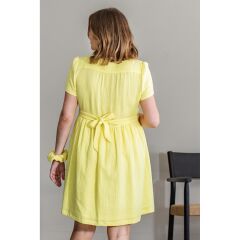 Balloon - Musselin Stillkleid - yellow