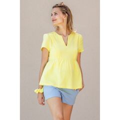 Balloon - Still-Musselin Bluse Moon - yellow