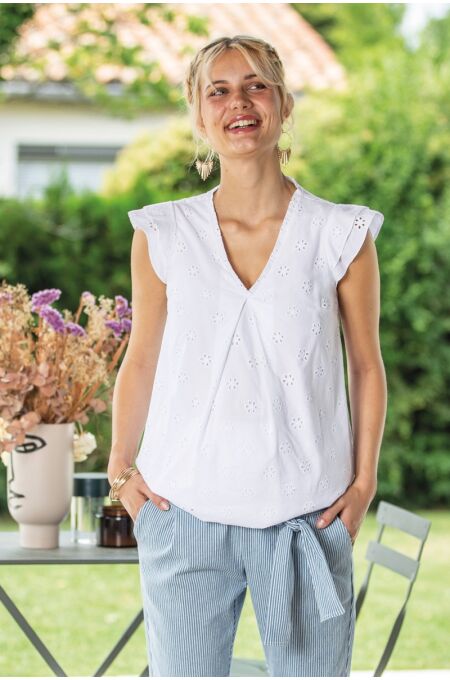 Balloon - Bluse - white flower