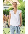Balloon - Bluse - white flower