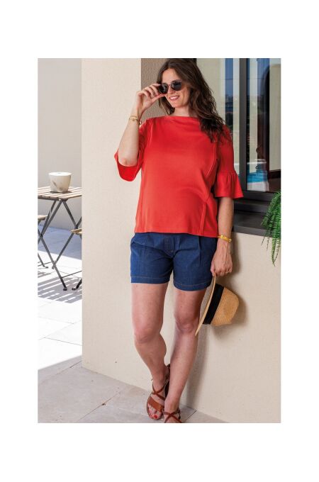 Balloon - Short Blue Jean - denim blue