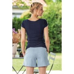 Balloon - Nelly Short stripe - blue denim stripe