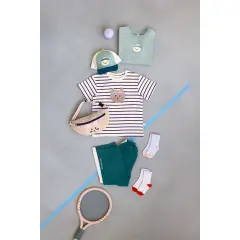 Lässig - T-Shirt Jersey GOTS Striped Cat