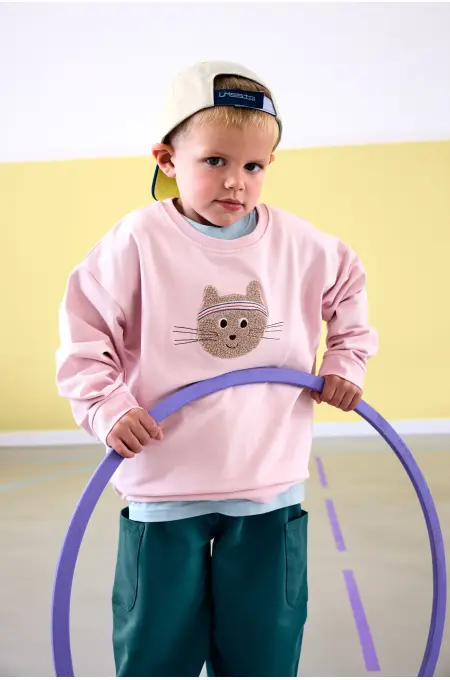 Lässig - Kids Sweater  Cat cloud pink