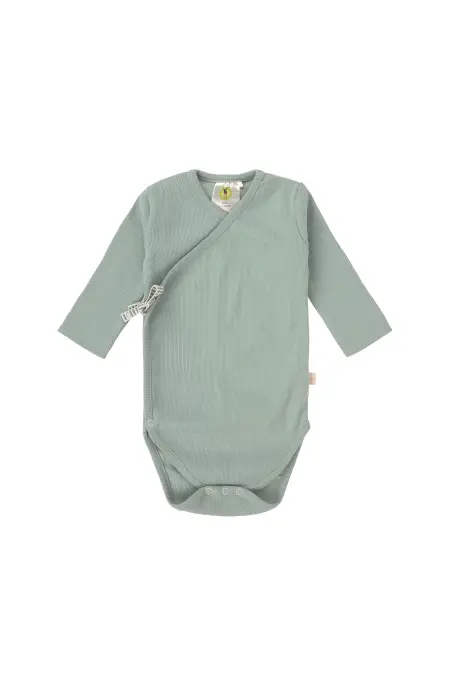 Lässig - Long Sleeve Body Ribbed GOTS granite green