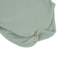 Lässig - Long Sleeve Body Ribbed GOTS granite green