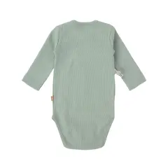 Lässig - Long Sleeve Body Ribbed GOTS granite green