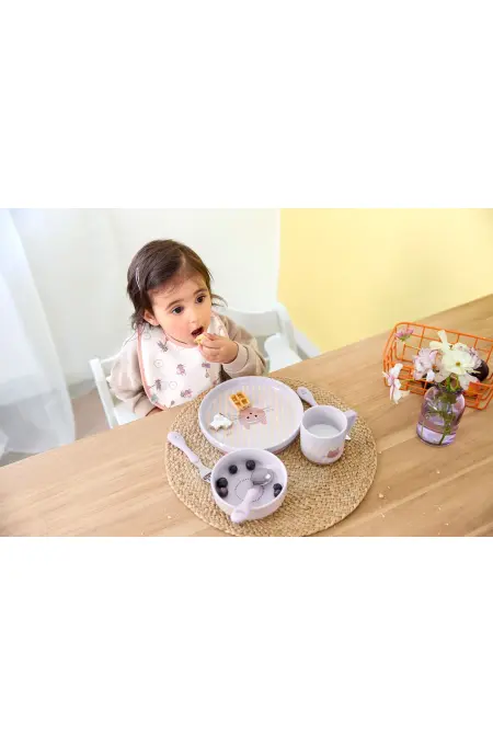 Lässig Kindergeschirr Set Porzellan, Tiny Team Cat