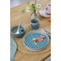 Lässig Kindergeschirr Set Porzellan, Tiny Team Dog