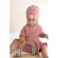 Pure Pure - Mini-Beanie Waffle - dusty-rose