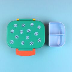 Ava & Yves - Lunchbox Smile - grün-ocker-hellblau