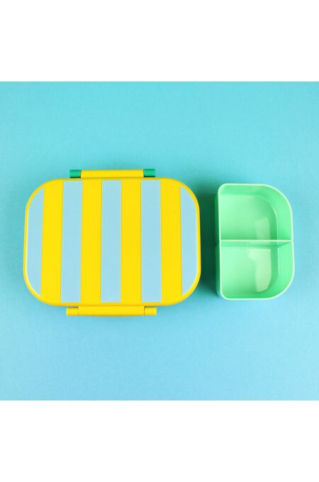 Ava & Yves - Lunchbox Stripes - gelb-hellblau-grün