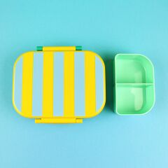 Ava & Yves - Lunchbox Stripes - gelb-hellblau-grün