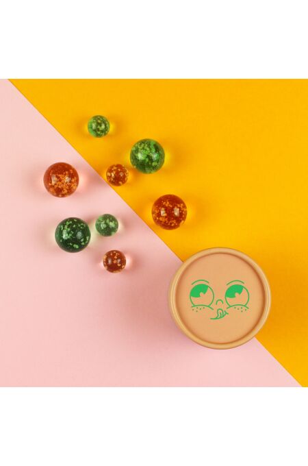 Ava & Yves - Magische Murmeln - rosa/mint - Glow in the Dark