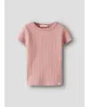 LilAtelier - Kurzarm-Shirt mit Rüschen - misty rose