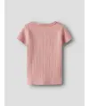 LilAtelier - Kurzarm-Shirt mit Rüschen - misty rose