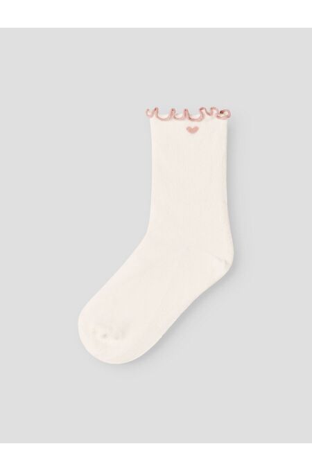 LilAtelier - Socken mit rosa Rüschen - Coconut Milk