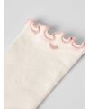 LilAtelier - Socken mit rosa Rüschen - Coconut Milk