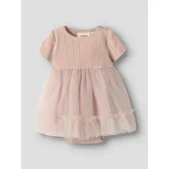 LilAtelier - Halbarm Rüschen-Kleid - Peach Whip