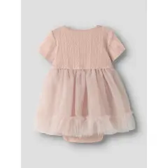 LilAtelier - Halbarm Rüschen-Kleid - Peach Whip