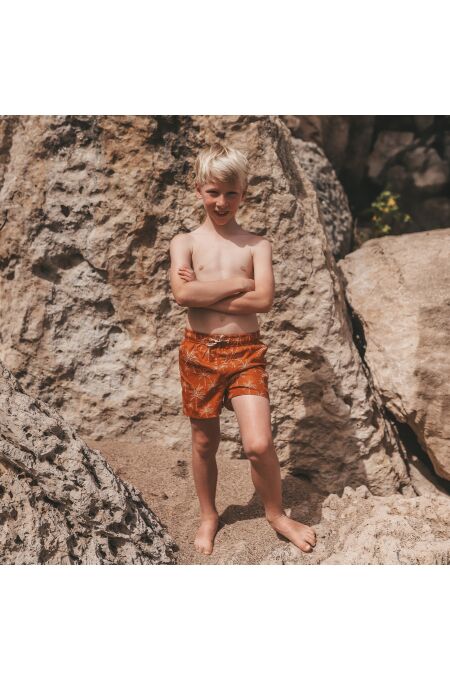 Salted Stories – Palms | Swim Shorts – Bombay Brown