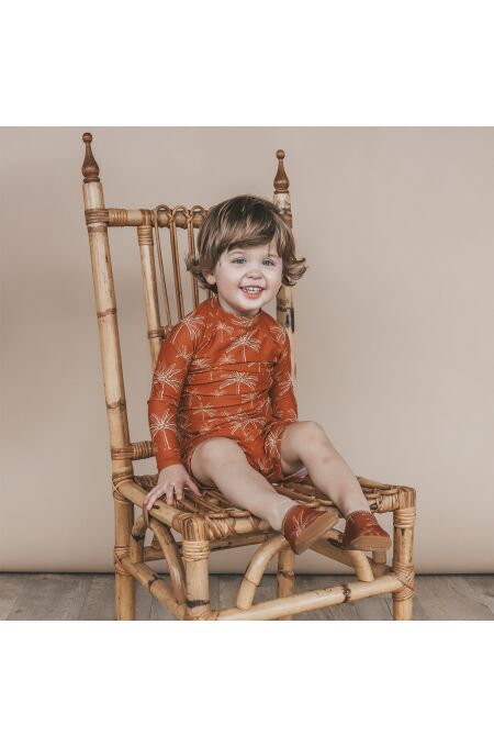 Salted Stories – Palms | Swim Longsleeve – Bombay Brown