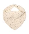 Wooly - MUSLIN BIB - GOTS - SS26 - ECRU WITH BLUE FLOWERS