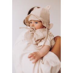 Wooly - MUSLIN BIB -  - SS26 - MELANGE ECRU