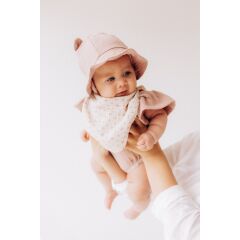 Wooly - MUSLIN BIB - GOTS - SS26 - PINK FLOWERS