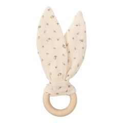 Wooly - MUSLIN EARS WITH WOODEN RING - GOTS - SS26 - ECRU...