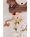 Wooly - CRINKLE DOG WITH WOODEN TEETHER - SS26 - SMOKE GRAY - onesize