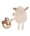 Wooly - CRINKLE SHEEP WITH WOODEN TEETHER - SS26 - ECRU - onesize