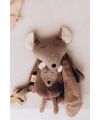 Wooly - CRINKLE MOUSE WITH WOODEN TEETHER - SS26 - CINDER - onesize