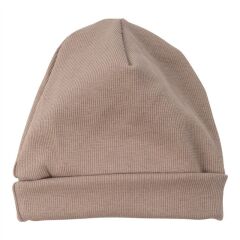 Wooly - BABY BEANIE HAT 2X1 RIB -  - SS26 - CINDER
