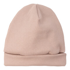 Wooly - BABY BEANIE HAT 2X1 RIB - GOTS - SS26 - PINK SAND
