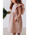 Wooly - MUSLIN DRESS WITH RUFFLES - GOTS - SS26 - LIGHT OLD PINK