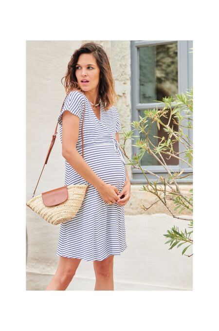 Balloon - Stillkleid Isis Marin- striped