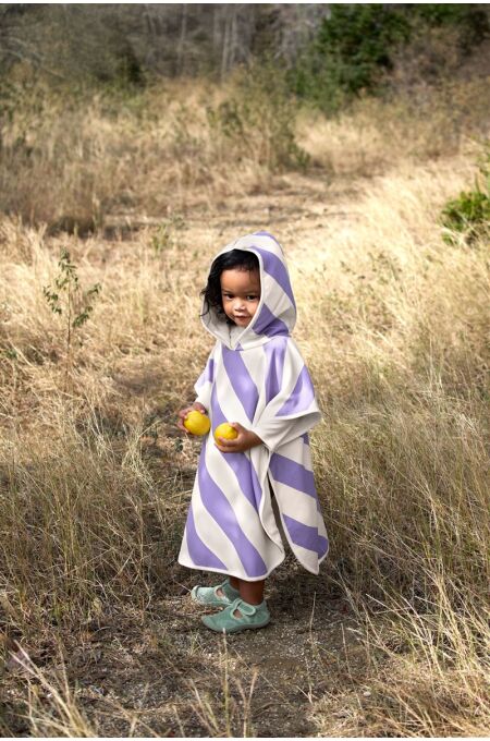 Lässig - Beach Poncho Stripes clay/sea salt
