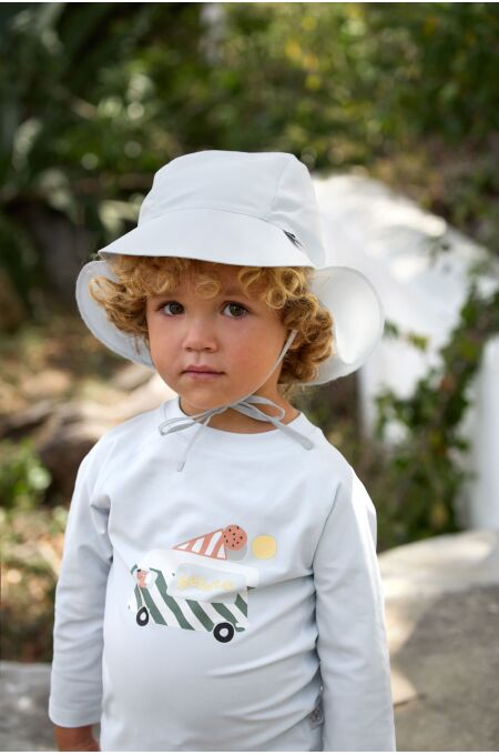 Lässig - Sun Protection Flap Hat - illusion blue