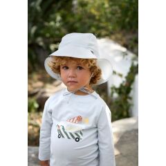 Lässig - Sun Protection Flap Hat - illusion blue