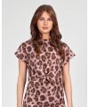 Love 2 Wait Boxy T-Shirt AOP Pink Leopard