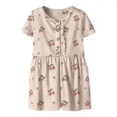 Lil Atelier - Kleid mit Erdbeerprint - Morganite