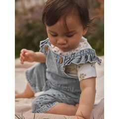Lil Atelier - Jeans Overall Rüschen - Medium Blue Denim