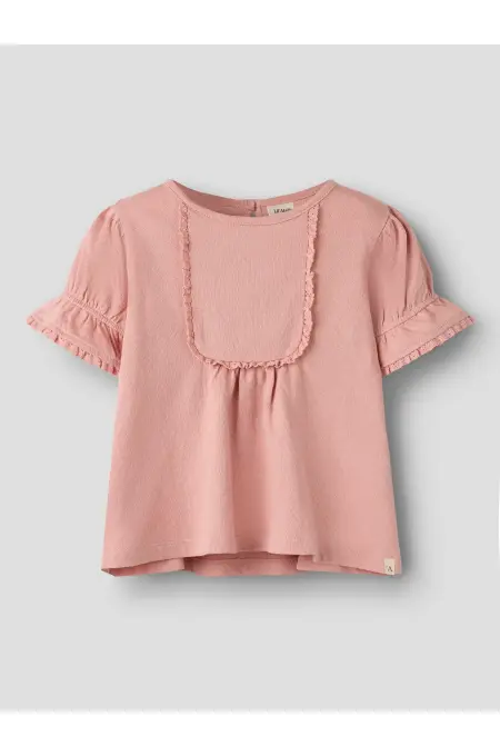 LilAtelier - T-Shirt mit Rüschen - Rose Tan