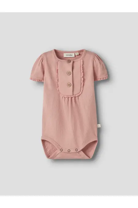 Lil Atelier - Kurzarm Body - Rose Tan