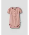 Lil Atelier - Kurzarm Body - Rose Tan