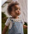 Lil Atelier - NBFFUNDA Denim Latzkleid - Medium Blue Denim EMB
