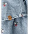 Lil Atelier - NBFFUNDA Denim Latzkleid - Medium Blue Denim EMB